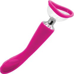 Inya Pump and Vibe with Interchangeable Suction Cups, 17 Inch, Pink