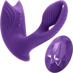 Inya Bump-N-Grind Remote Controlled Warming Vibrator, 4.5 Inch, Purple