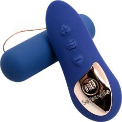 Nu Sensuelle Wireless Bullet Plus with Remote Control, 2.5 Inch, Navy Blue