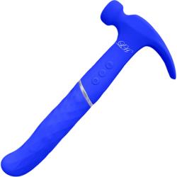 Love Hamma Curved Thrusting Vibrator, 11.14 Inch, Blue