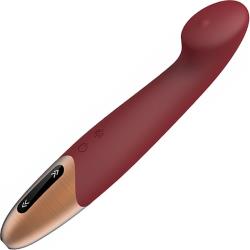 Tethys Touch Panel G-Spot Vibrator, 7.5 Inch, Wine Red