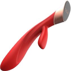 Metis Touch Panel Rabbit Vibrator, 8.75 Inch, Red
