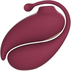 Adrien Lastic Inspiration Clitoral Suction Stimulator Plus Vibrating Egg, 7 Inch, Wine Red