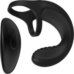 Zero Tolerance Vibrating Ball Cradle Cock Ring with Remote Control, Black