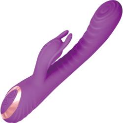 Exciter Thumping G-Spot Vibrator, 9 Inch, Purple