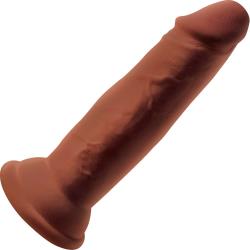 King Cock Plus Triple Density Dildo with Suction Cup, 6 Inch, Brown