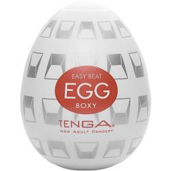 Tenga Egg Boxy Silicone Male Masturbator, White