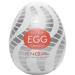 Tenga Egg Tornado Silicone Male Masturbator, White