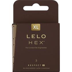 LELO HEX Respect XL Condoms, 3-Pack