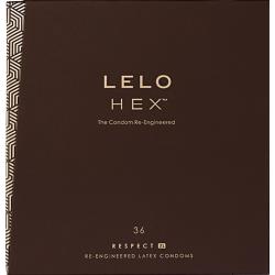 LELO HEX Respect XL Condoms, 36-Pack
