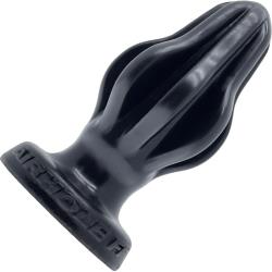 OxBalls Airhole-2 Finned Silicone Buttplug, 5.1 Inch, Black