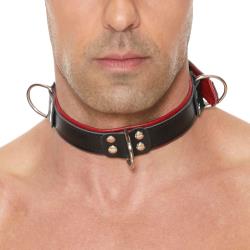 Ouch! Deluxe Bondage Collar, One Size, Red