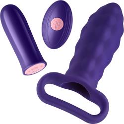 FemmeFunn Versa Bullet Remote Controlled with Plug Sleeve, Dark Purple