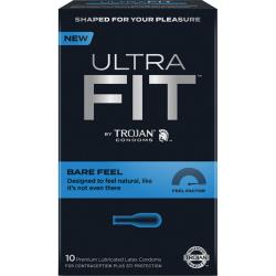 Trojan Ultrafit Bare Feel Condoms, 10 Pack