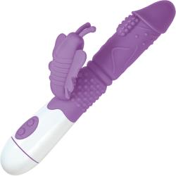 Lotus Sensual Massagers No 4 Dual Action Vibrator, 8 Inch, Purple