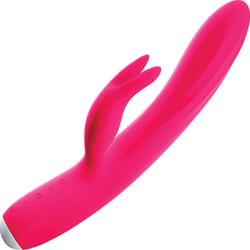VeDO Thumper Bunny Rechargeable Dual Vibrator, 10 Inch, Pretty Pink