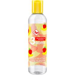 ID Lubes 3some Water-Based Lubricant, 4 fl.oz (118 mL), Strawberry Banana