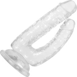 Gender X Dualistic Double-Shafted Dildo, 9.25 Inch, Clear