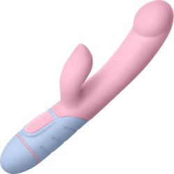 FemmeFunn Ffix Rabbit Vibrator, 7.8 Inch, Light Pink