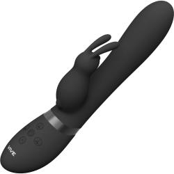 Vive TAKA Triple Action Inflatable Rabbit Vibrator, 8.4 Inch, Black