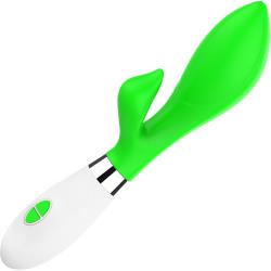 Luminous Achelois Ultra Soft Silicone 10 Speeds Vibrator, 8.6 Inch, Green