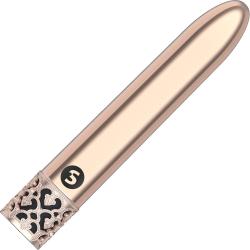 Royal Gems Shiny Rechargeable ABS Bullet, 4.25 Inch, Rose Gold