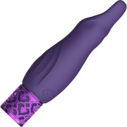 Royal Gems Sparkle Rechargeable Silicone Bullet, 4.75 Inch, Purple