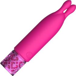 Royal Gems Twinkle Rechargeable Silicone Bullet, 4.5 Inch, Pink