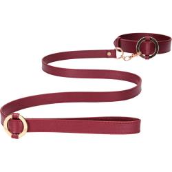 Ouch! Halo Collar with Leash, Burgundy