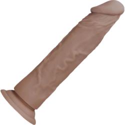 RealRock Realistic Dildo with Suction Mount, 7 Inch, Mocha