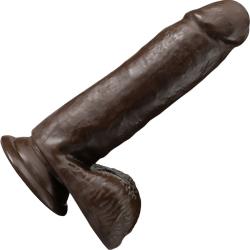 Dr. Skin Plus Posable Dildo with Balls 7 Inch, Chocolate