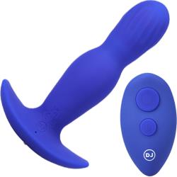 A-Play Expander Silicone Anal Plug with Remote, 5.75 Inch, Royal Blue