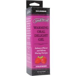 GoodHead Warming Oral Delight Gel, 4 fl.oz (118 mL) Boxed Tube, Strawberry