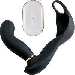 Butts Up P-Spot Massager with Remote Control, 6 Inch, Black