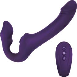 Evolved 2 Become 1 Silicone Rechargeable Strapless Strap-On, Purple