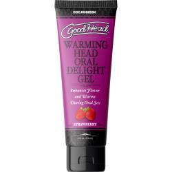 GoodHead Warming Oral Delight Gel, 4 fl.oz (118 mL) Tube, Strawberry