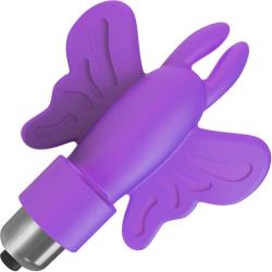 Icon Brands The 9`s Flirt Finger Butterfly Finger Vibrator, 4 Inch, Purple