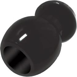 Icon Port Hole Hollow Butt Plug, Black