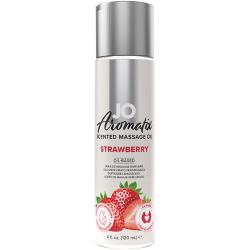 JO Aromatix Scented Massage Oil, 4 fl.oz (120 mL), Strawberry