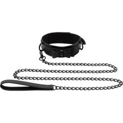 Sincerely Bow Tie Collar and Leash, Black