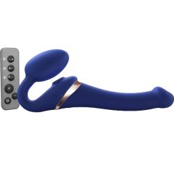 Strap-On-Me Multi Orgasm Bendable Strap-On, 8.98 Inch, Night Blue