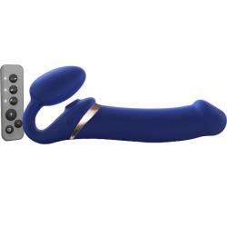 Strap-On-Me Multi Orgasm Bendable Strap-On, 9.53 Inch, Night Blue