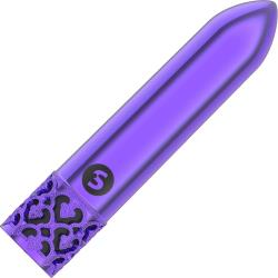 Royal Gems Glitz Rechargeable ABS Bullet, 3.46 Inch, Purple