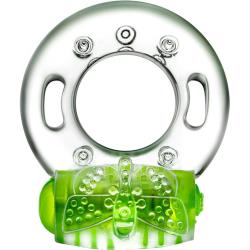 Play With Me Arouser Vibrating C-Ring, Green