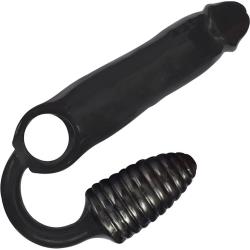 Rooster XXXPANDER Ribbed Butt Plug, 7.5 Inch, Black