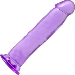B Yours Plus Thrill n` Drill Dildo with Suction Cup Base, 9 Inch, Purple