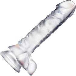 B Yours Diamond Dazzle Dildo with Suction Cup Base, 8 Inch, Clear