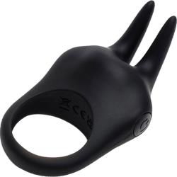 Fifty Shades of Grey Sensation Rechargeable Vibrating Rabbit Love Ring, Black