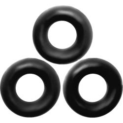 OxBalls Fat Willy 3-Pack Flextpr Jumbo Cockrings, 2 Inch, Black