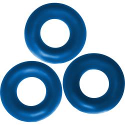 OxBalls Fat Willy 3-Pack Flextpr Jumbo Cockrings, 2 Inch, Space Blue